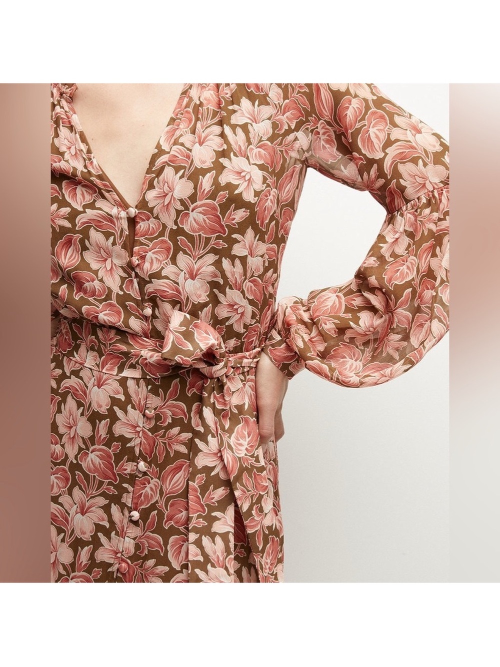 Veronica Beard Isra Long Sleeve Maxi Dress - $998 retail - Picture 3 of 4